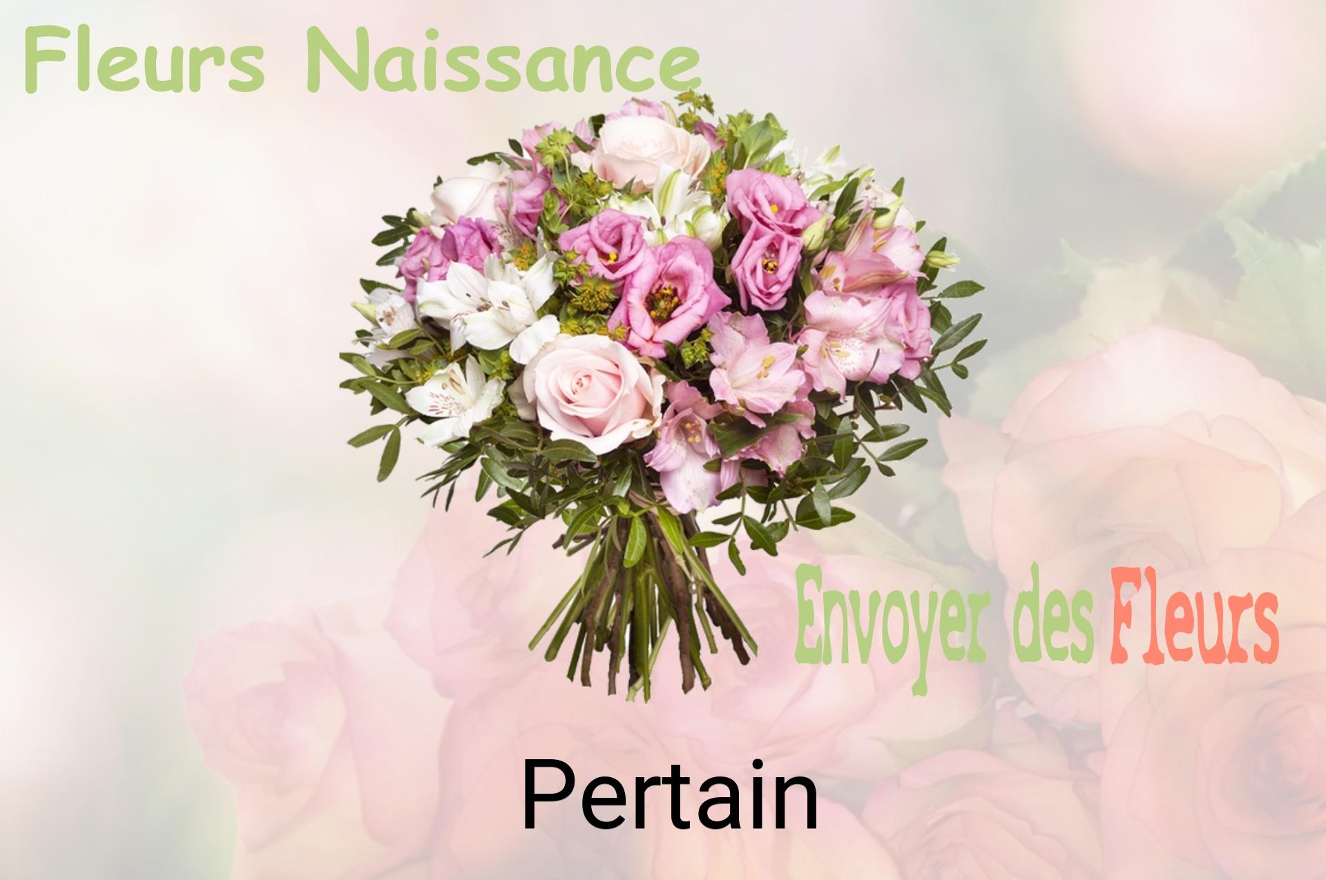 Bouquet de fleurs de naissance livré à Pertain